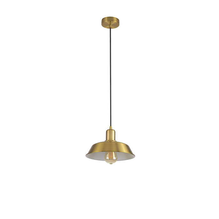 Nelson Lighting NL79109 Apollo Shade Gilt Bronze White