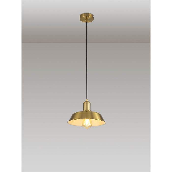 Nelson Lighting NL79109 Apollo Shade Gilt Bronze White