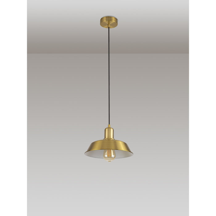 Nelson Lighting NL79109 Apollo Shade Gilt Bronze White