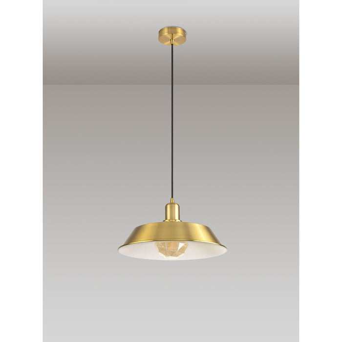 Nelson Lighting NL79199 Apollo Shade Gilt Bronze White