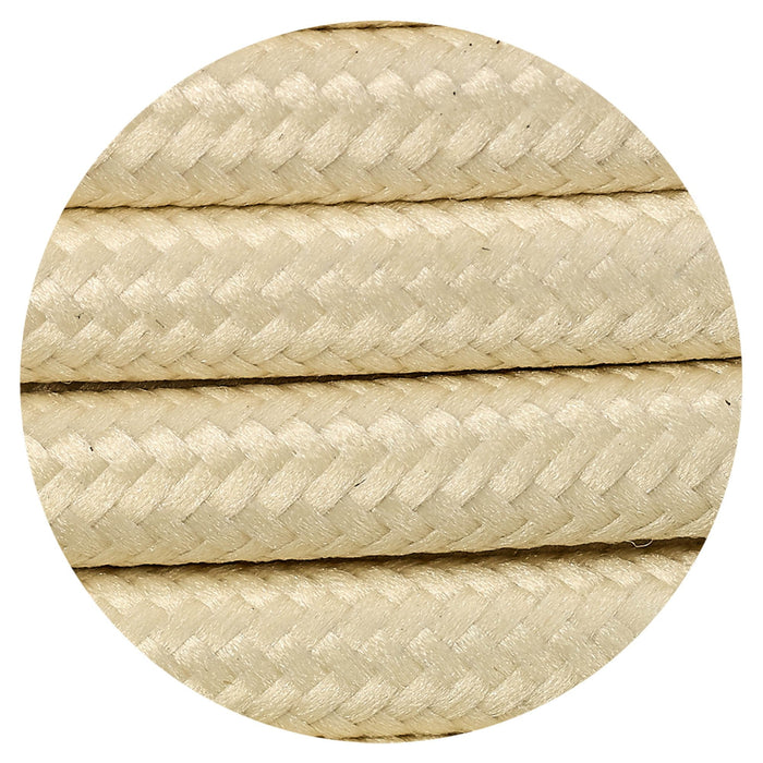 Nelson Lighting NL80759 Apollo 25m Roll Beige Braided 2 Core 0.75mm Cable VDE Approved