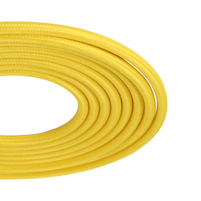 Nelson Lighting NL8082/M9 Apollo 1m Yellow Braided 2 Core 0.75mm Cable VDE Approved