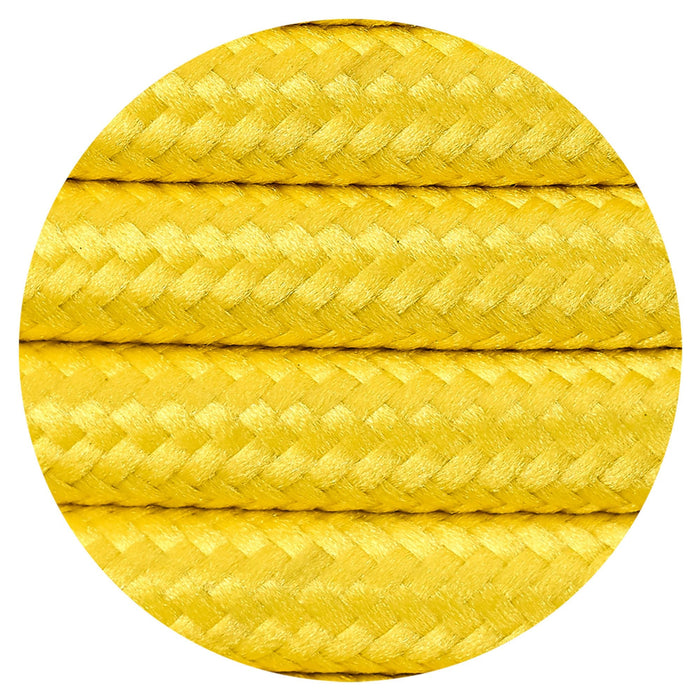 Nelson Lighting NL80829 Apollo 25m Roll Yellow Braided 2 Core 0.75mm Cable VDE Approved