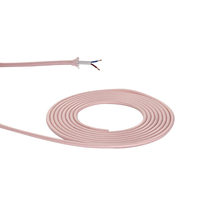 Nelson Lighting NL8083/M9 Apollo 1m Pink Braided 2 Core 0.75mm Cable VDE Approved