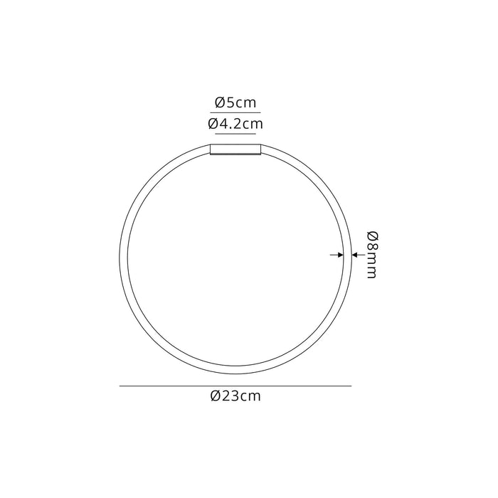 Nelson Lighting NL85899 Apollo 230mm Ring Chrome