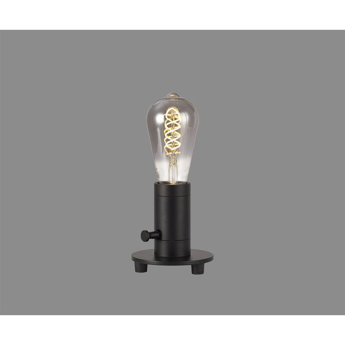 Nelson Lighting NL90229 Apollo 1 Light Table Lamp Black Black