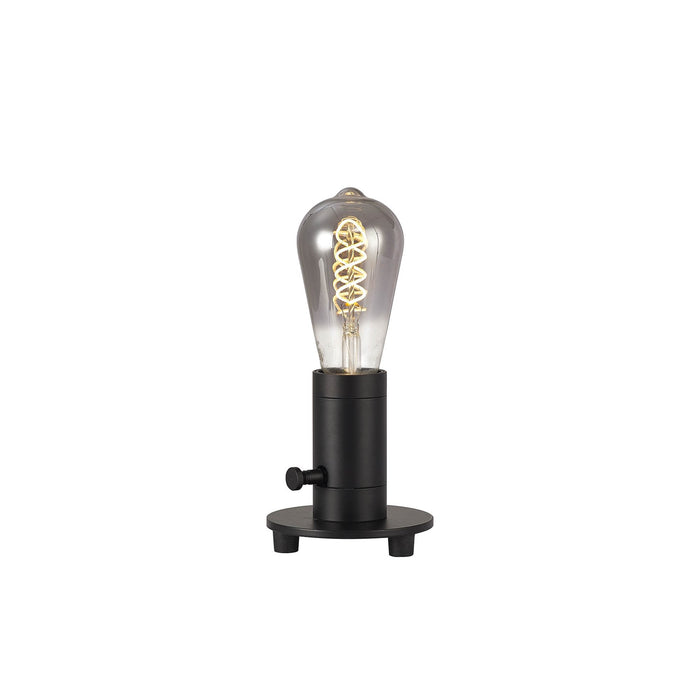 Nelson Lighting NL90229 Apollo 1 Light Table Lamp Black Black