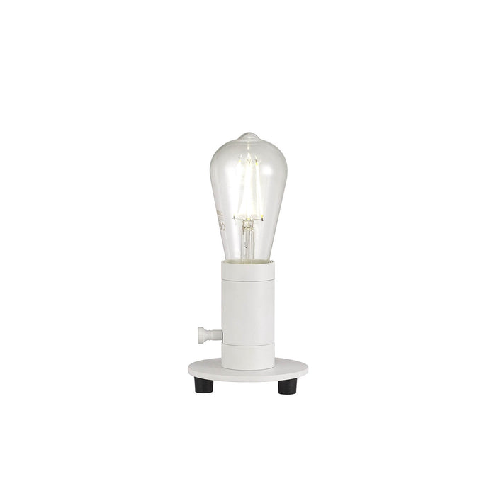 Nelson Lighting NL90239 Apollo 1 Light Table Lamp White White