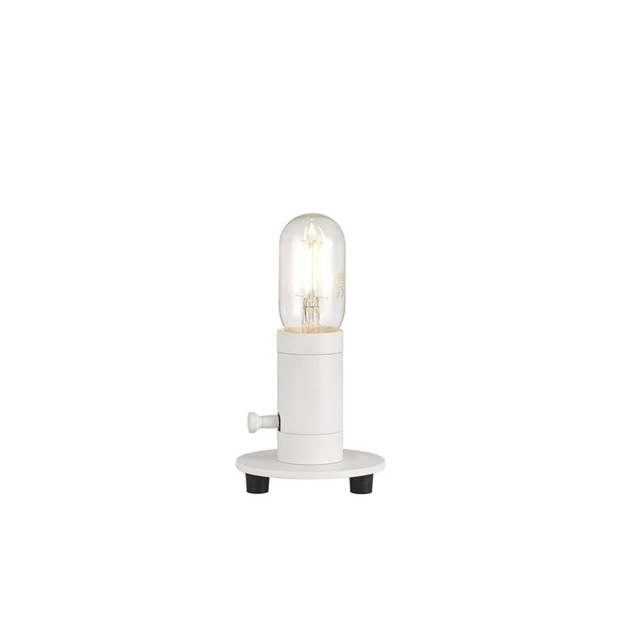 Nelson Lighting NL90239 Apollo 1 Light Table Lamp White White