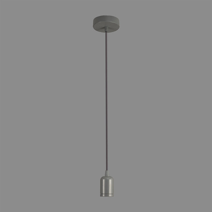 Nelson Lighting NL93669 Apollo 2m Suspension Kit 1 Light Warm Grey/Grey Braided Cable