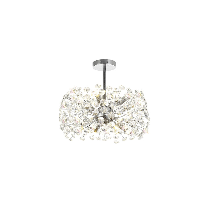 Nelson Lighting NL82029 Bulge 8 Light Ceiling Light Polished Chrome Crystal