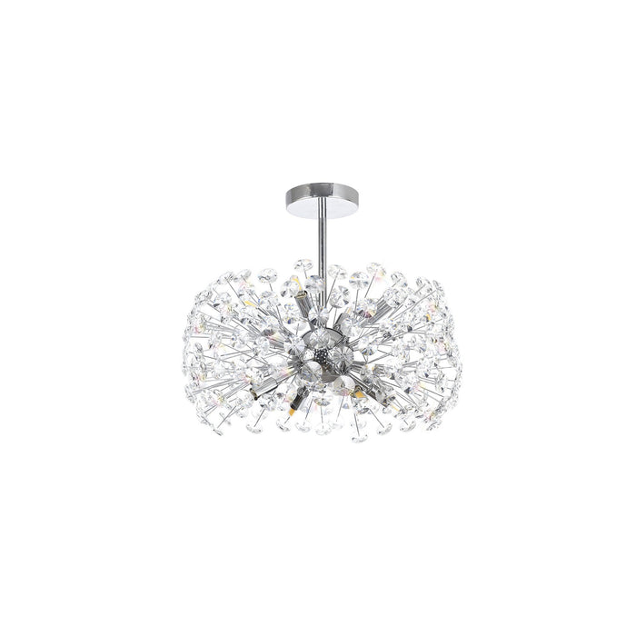 Nelson Lighting NL82029 Bulge 8 Light Ceiling Light Polished Chrome Crystal