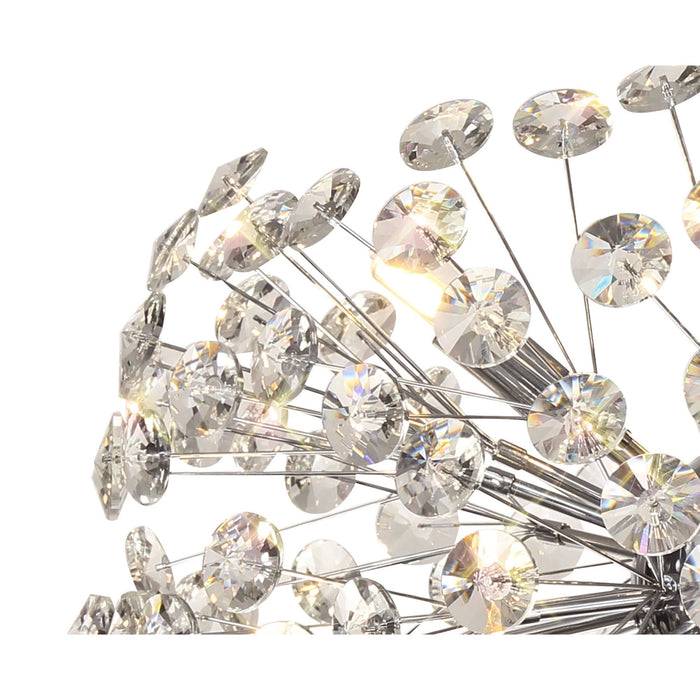 Nelson Lighting NL82029 Bulge 8 Light Ceiling Light Polished Chrome Crystal