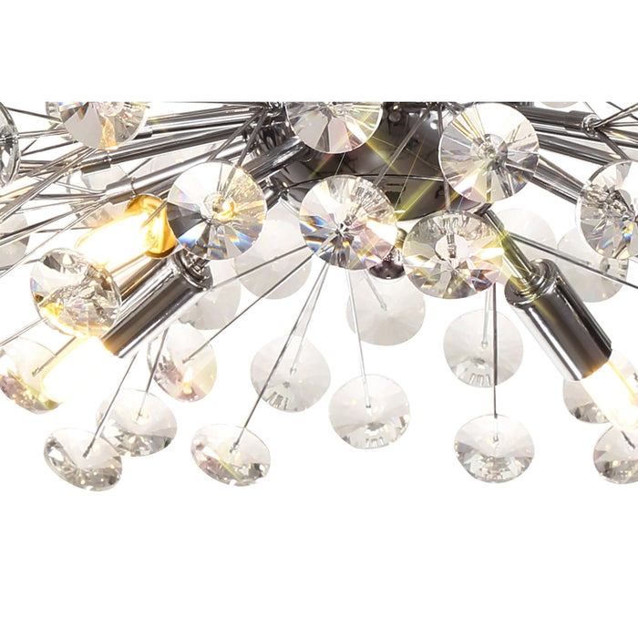 Nelson Lighting NL82029 Bulge 8 Light Ceiling Light Polished Chrome Crystal