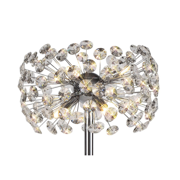 Nelson Lighting NL82049 Bulge 6 Light Table Lamp Polished Chrome Crystal