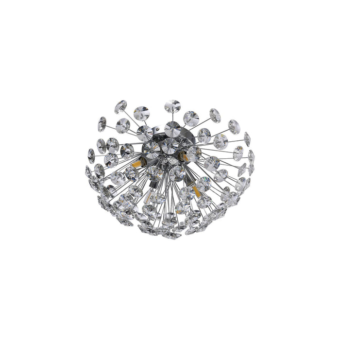 Nelson Lighting NL86929 Bulge 4 Light Ceiling Light Polished Chrome Crystal