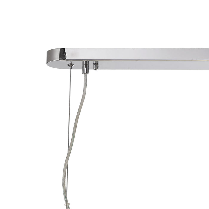 Nelson Lighting NL87759 Bulge 10 Light Oblong Linear Pendant Polished Chrome Crystal