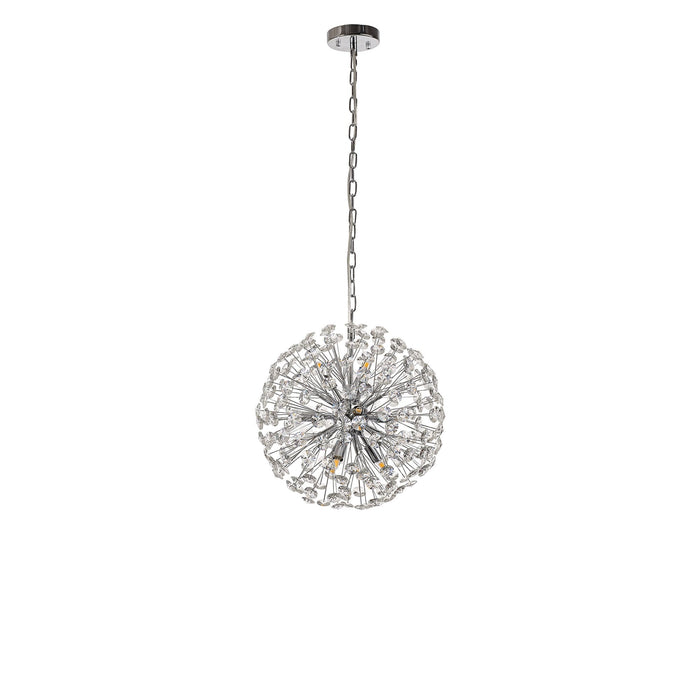 Nelson Lighting NL99739 Bulge 9 Light Pendant Polished Chrome Crystal