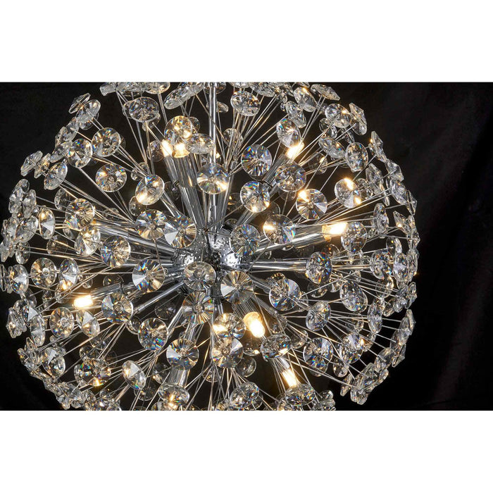 Nelson Lighting NL99739 Bulge 9 Light Pendant Polished Chrome Crystal