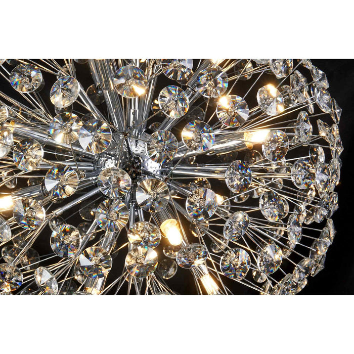 Nelson Lighting NL99739 Bulge 9 Light Pendant Polished Chrome Crystal