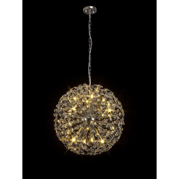 Nelson Lighting NL99759 Bulge 16 Light Pendant Polished Chrome Crystal