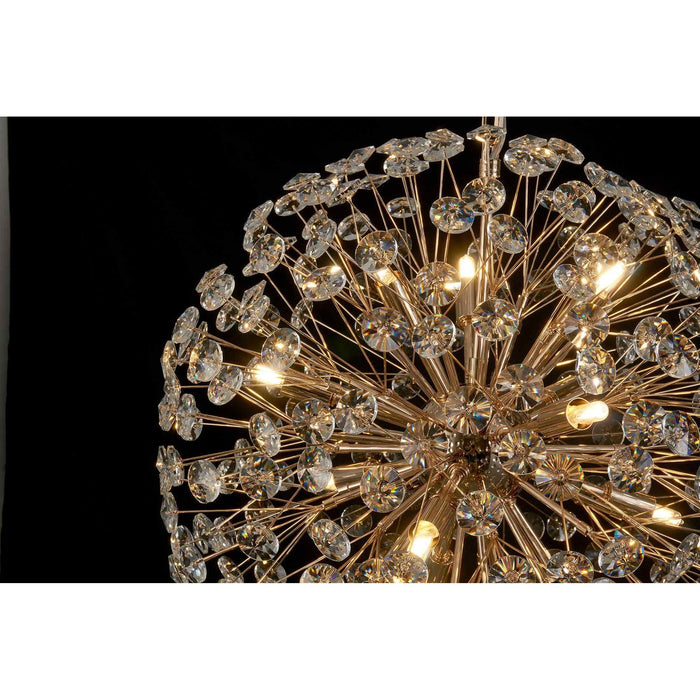 Nelson Lighting NL99829 Bulge 9 Light Pendant French Gold Crystal