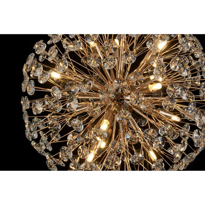 Nelson Lighting NL99839 Bulge 12 Light Pendant French Gold Crystal