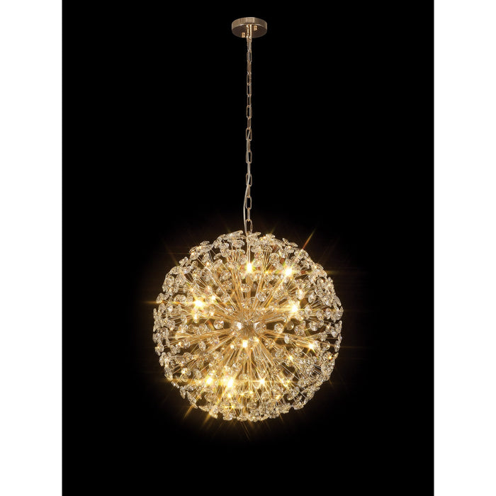 Nelson Lighting NL99849 Bulge 16 Light Pendant French Gold Crystal