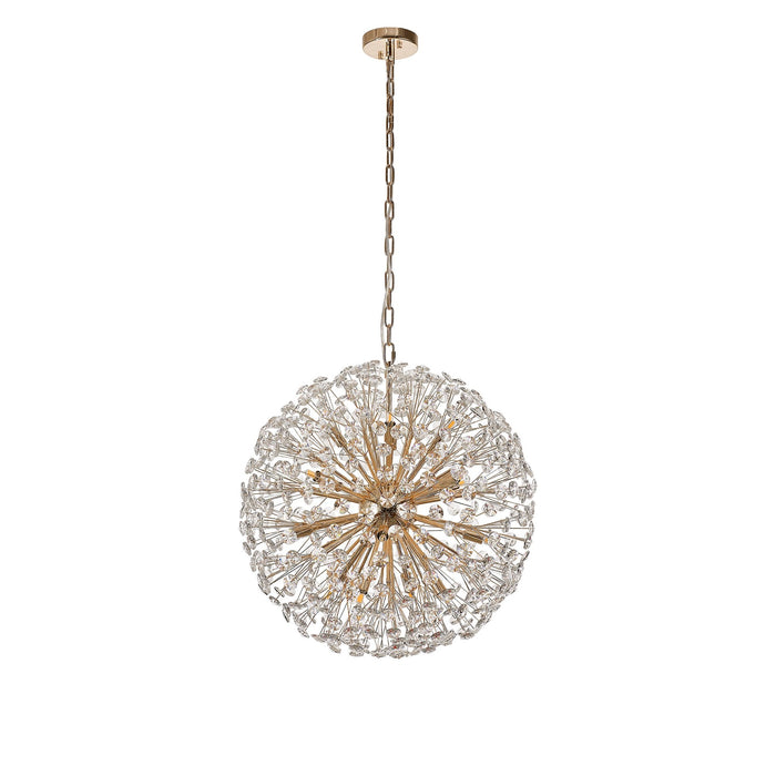 Nelson Lighting NL99849 Bulge 16 Light Pendant French Gold Crystal