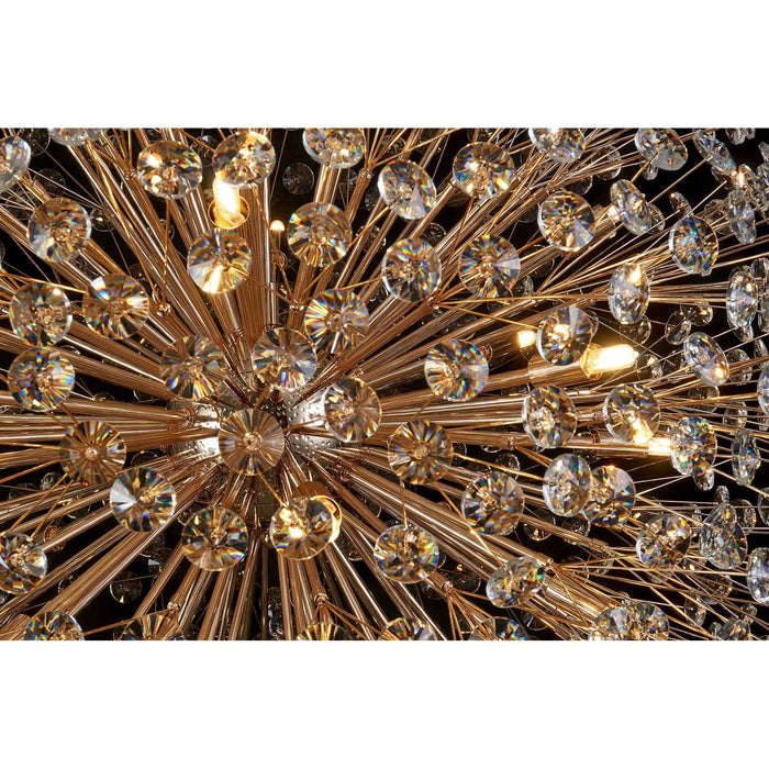 Nelson Lighting NL99849 Bulge 16 Light Pendant French Gold Crystal