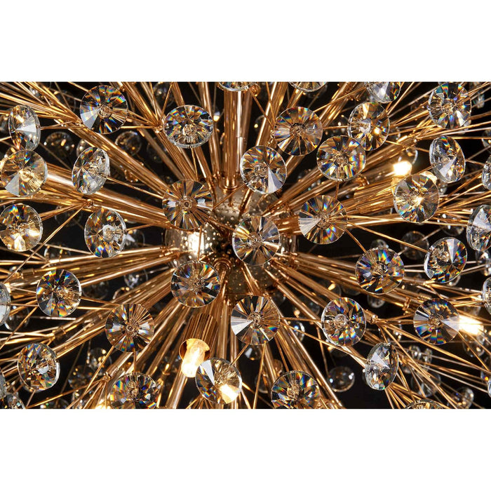 Nelson Lighting NL99849 Bulge 16 Light Pendant French Gold Crystal