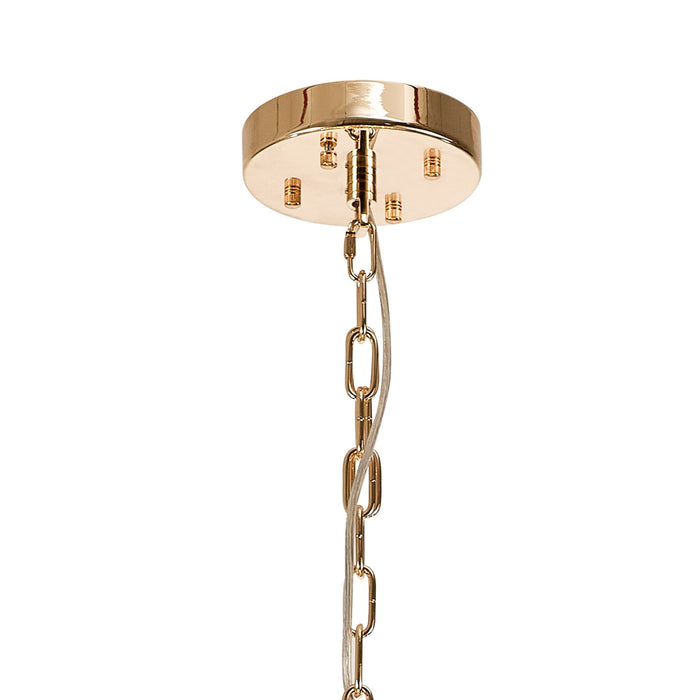 Nelson Lighting NL99859 Bulge 24 Light Pendant French Gold Crystal