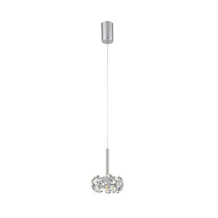 Nelson Lighting NLK04909 Bulge 1 Light Pendant Polished Chrome Crystal