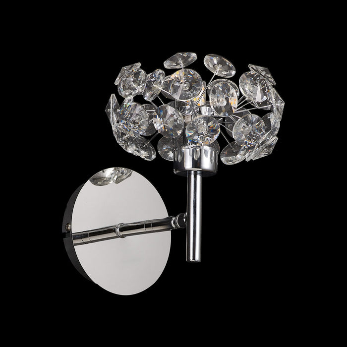 Nelson Lighting NLK05089 Bulge 1 Light Wall Light Polished Chrome Crystal