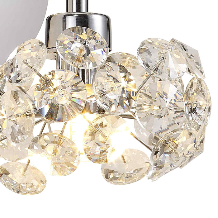 Nelson Lighting NLK05099 Bulge 2 Light Wall Light Polished Chrome Crystal