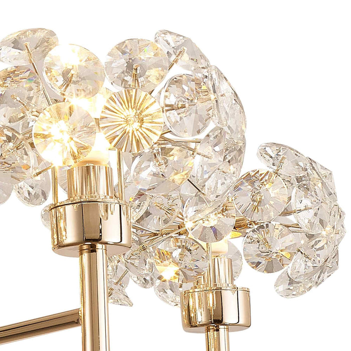 Nelson Lighting NLK08969 Bulge 5 Light Pendant/Ceiling Light French Gold Crystal