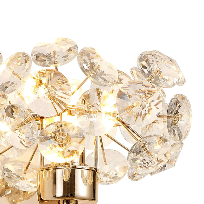 Nelson Lighting NLK08989 Bulge 1 Light Wall Light French Gold Crystal
