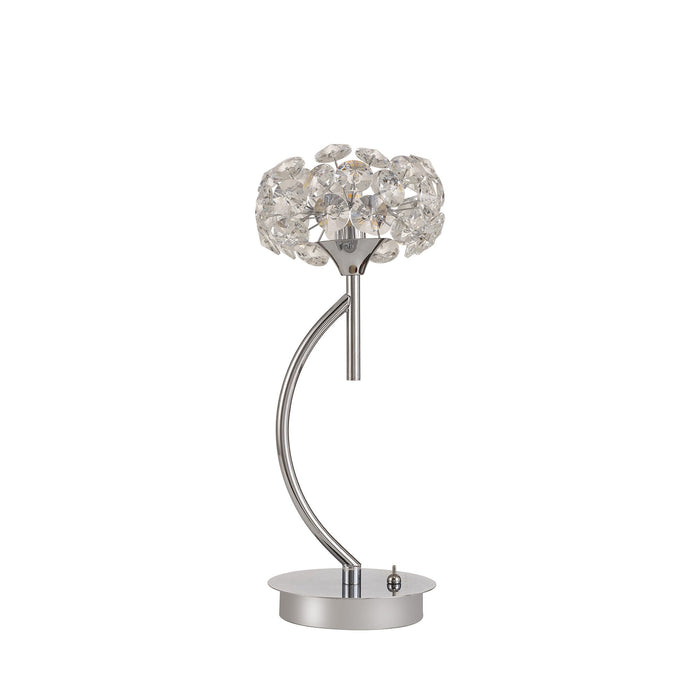 Nelson Lighting NLK15449 Bulge 1 Light Table Lamp Polished Chrome Crystal