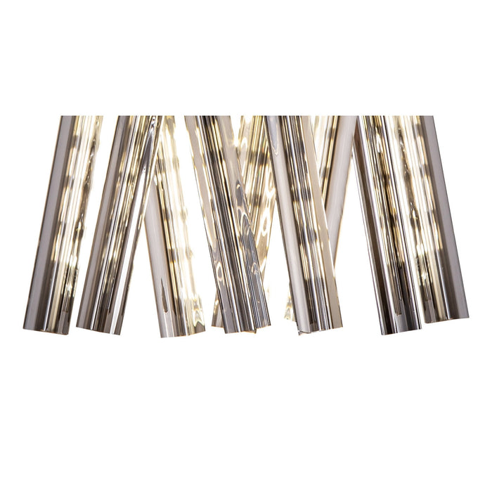 Nelson Lighting NL83609 Clover 2 Light Wall Light Polished Nickel Smoke