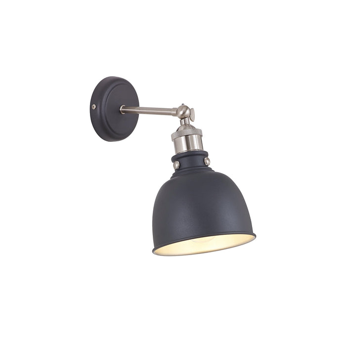 Nelson Lighting NL85479 Corfu 1 Light Wall Light Graphite Satin Nickel