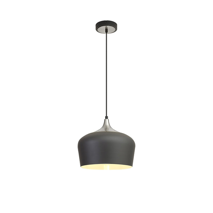 Nelson Lighting NL93039 Dadura 1 Light Pendant Anthracite Satin Nickel