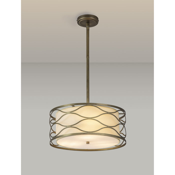 Nelson Lighting NL83669 Ebans 5 Light Pendant/Ceiling Light Aged Gold