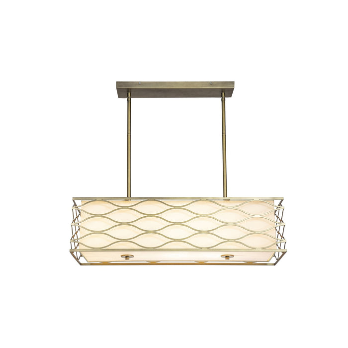 Nelson Lighting NL83679 Ebans 5 Light Pendant/Ceiling Light Aged Gold