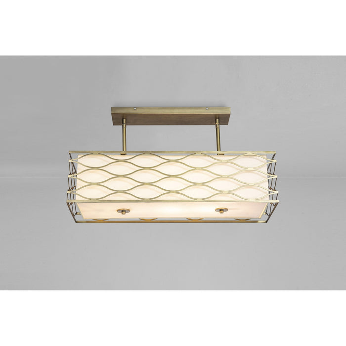 Nelson Lighting NL83679 Ebans 5 Light Pendant/Ceiling Light Aged Gold