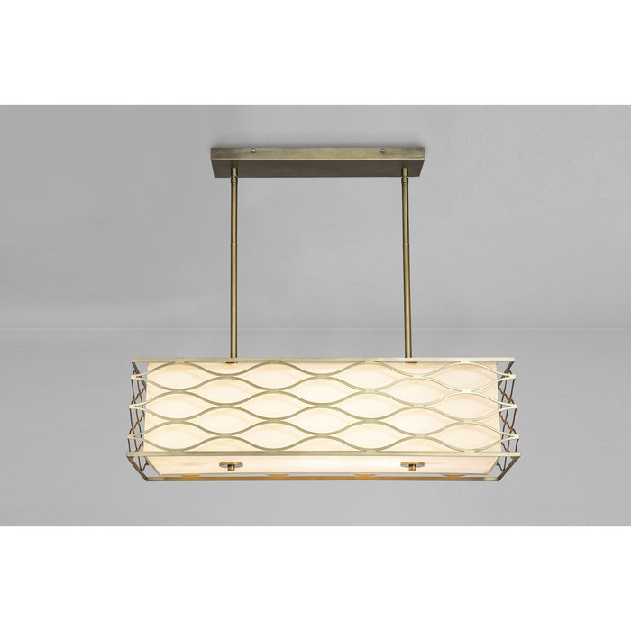 Nelson Lighting NL83679 Ebans 5 Light Pendant/Ceiling Light Aged Gold