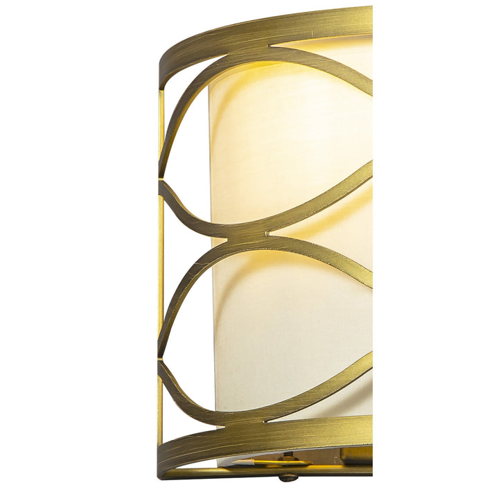 Nelson Lighting NL83689 Ebans 2 Light Wall Light Aged Gold