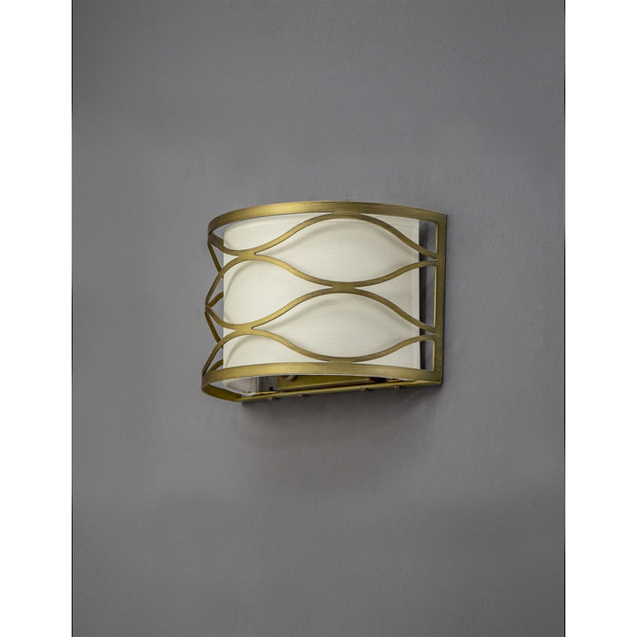 Nelson Lighting NL83689 Ebans 2 Light Wall Light Aged Gold