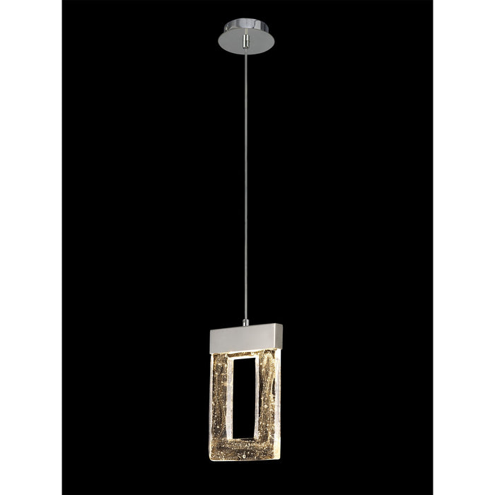 Nelson Lighting NL83279 Eski 1 LED Pendant Polished Chrome Clear