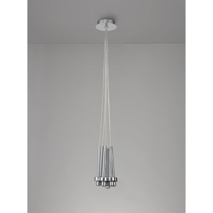 Nelson Lighting NL76089 Iona 7 Light Cluster Pendant Polished Chrome