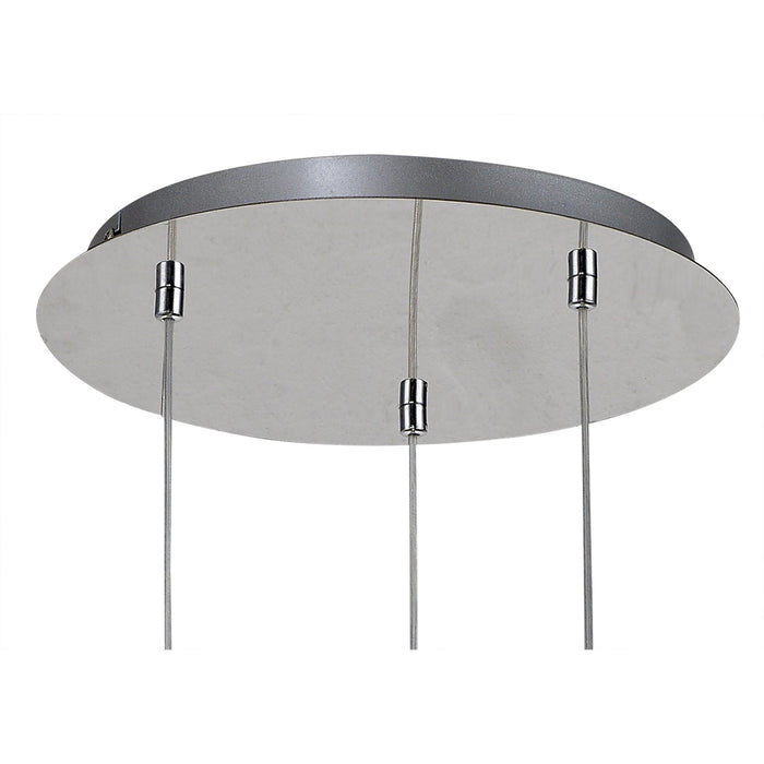 Nelson Lighting NL76119 Iona 3 Light Round Pendant Polished Chrome